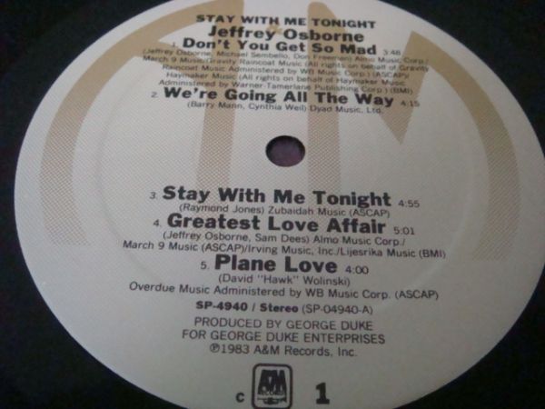 LP★JEFFREY OSBORNE/STAY WITH ME TONIGHTダンクラ/MELLOW/US盤_画像3