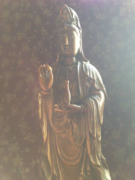 卍仏教美術　　И銅製　 『観音菩薩立像』 　仏像　３０ｃｍ 検索；仏教　仏陀　如来　釈迦　U1_画像1