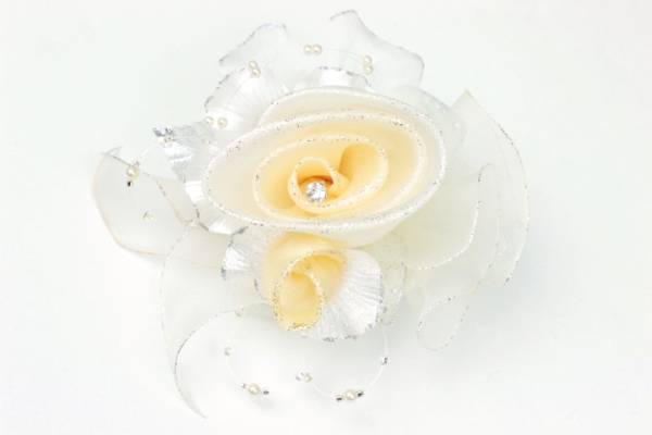  new goods corsage wedding formal made in Japan white yellow color pearl zirconia lame Rav leak .-n general merchandise shop goods 