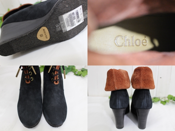  новый товар * Chloe Chloe* гонки выше короткие сапоги 35 22cm обычная цена 9.7 десять тысяч иен 