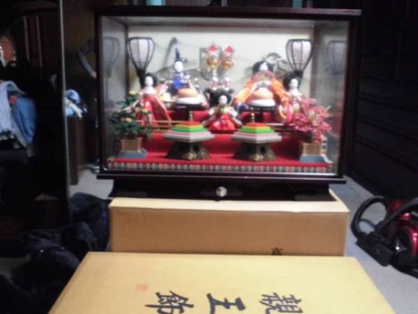 〓美品〓雛人形 ひな人形 親玉飾 5人オルゴール 箱付き