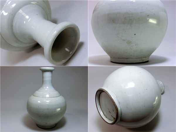 花瓶■古い白磁の壺 中国 徳利 花器 古玩 唐物 時代物 骨董品■_画像3