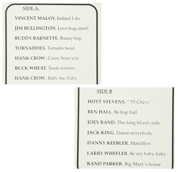 GRAND DADDY'S ROCKIN' Vol.6 - LP/ 50's,ロカビリー,Vince Maloy,Jim Bullington,Hoyt Stevens,Ben Hall,Danny Keebler, LENOX RECORDS_画像3