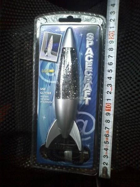 超素敵☆USB☆スペースクラフト☆キラキラライト☆シルバー☆残1