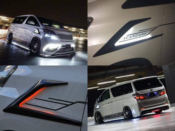 [AVANZARE] 20 Vellfire предыдущий период | поздняя версия * муляж крыло канал обвес | оригинальный черный покрашен 