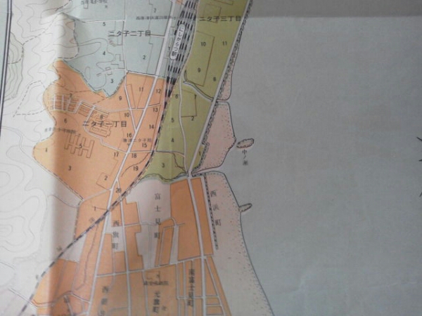  Showa 44 год [ Karatsu город все map ( царапина )] негодный линия National Railways Karatsu линия .. главный линия /.. линия негодный станция зеркало...
