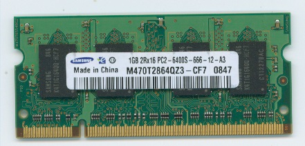 SDX800-1G互換 ノ-ト用メモリ1GB PC2-6400 200Pin即決 相性保証
