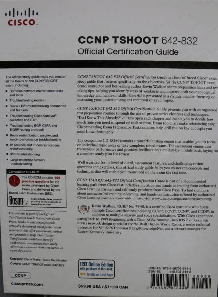 【送料無料】 CCNP TSHOOT 642-832 Official Certification Guide_画像2