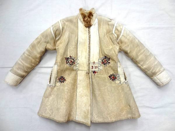  Vintage 1900S первый голова Северная Европа этнический раса вышивка neitib мутоновое пальто жакет фольклор p Limitee .b редкость Mu jiam