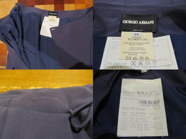 ジョルジオアルマーニ 最高級黒タグシルク100％巻スカート36_画像3