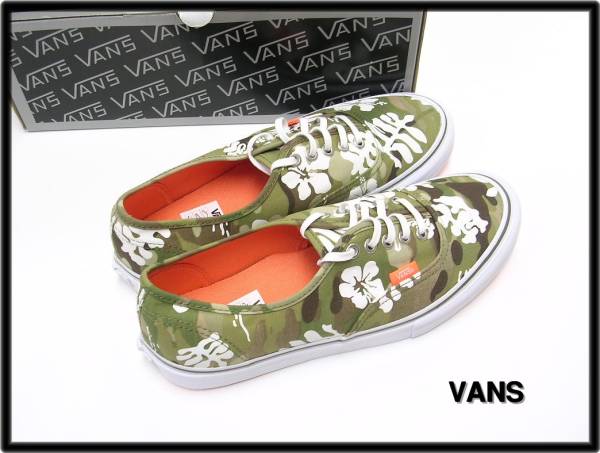 27.5cm 【VANS Authentic LX(Aloha Camo)Olive Night VN-0SFG8H6 バンズ オーセンティック アロハカモ 迷彩】_画像2