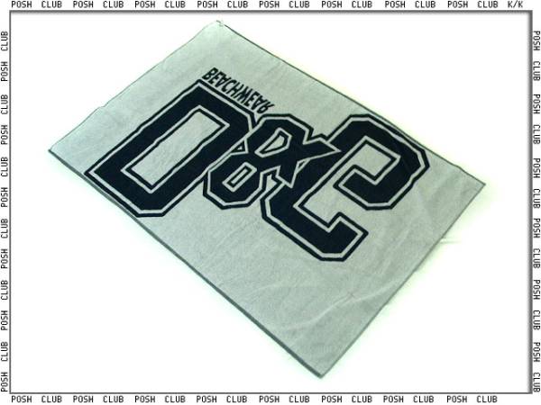  Dolce & Gabbana [8MF63] large * beach towel *L* navy blue x white * immediately hour shipping possibility!!