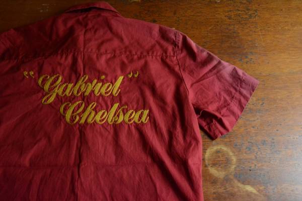 ガブリエルチェルシー 半袖 刺繍 シャツ 2 / チェーンステッチ ボーリングシャツ　+_画像1