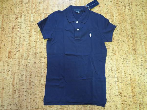  Ralph Lauren * short sleeves shirt * navy blue . white. Mark *US. M
