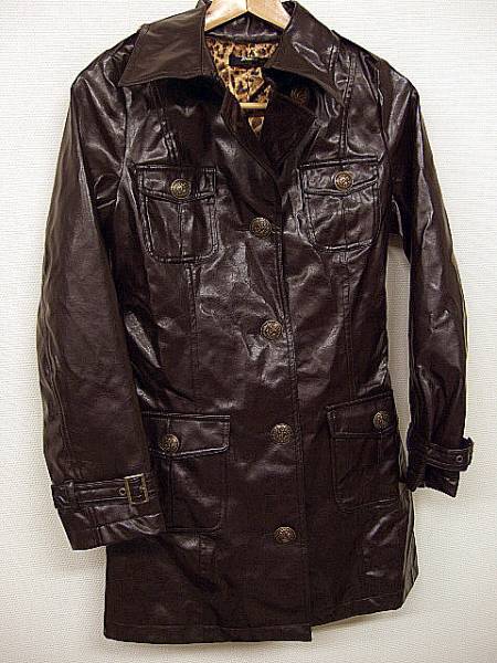 ◆美シルエット◆Dosch◆フェイクレザートレンチコート◆