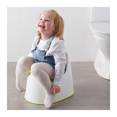☆ IKEA イケア ☆ LOCKIG ロッキグ おまる,子供トイレ 緑 / 白 ＜長さ: 36 cm 高さ: 28 cm / 28 cm＞ u ☆ 送料 710円～ 2ｈ