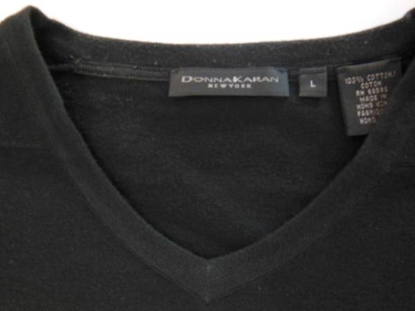 DKNY・半袖ニットシャツ・ブラック・M～L_DKNY・サイズ表記はLとなっています。