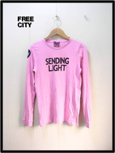 S Pink 【FREE CITY ロンtシャツ カットソー フリーシティー】