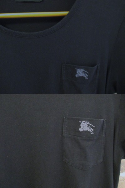 ☆バーバリーブラックレーベル 半袖 Tシャツ/メンズ/2(M)黒_画像2