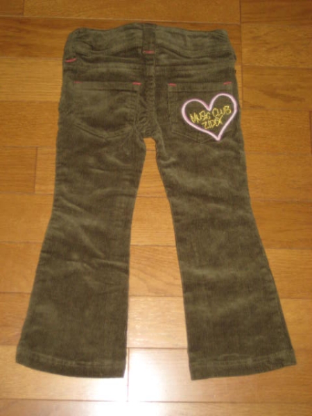  новый товар * Bebe BEBE для девочки вельвет flare pants 100cm, светло-коричневый тон 