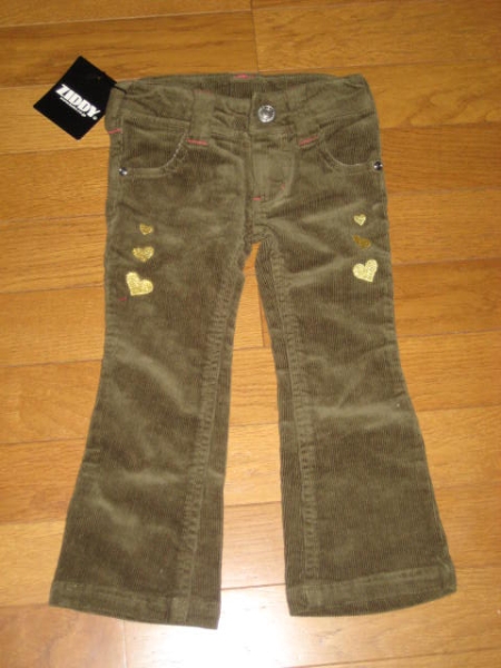  новый товар * Bebe BEBE для девочки вельвет flare pants 100cm, светло-коричневый тон 