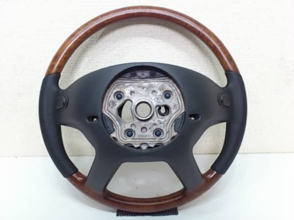  beautiful goods # wood / original leather combination original steering gear #W221.W216.# for previous term.⑪