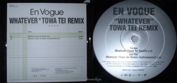 Towa Tei /En Vogue Whatever remix Elektra Japan promo d\'nb 1997!