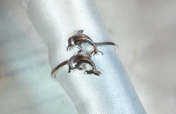 [T] SR1346 Ring Silver 925 Инспекционное кольцо № 18 Дельфин дельфин