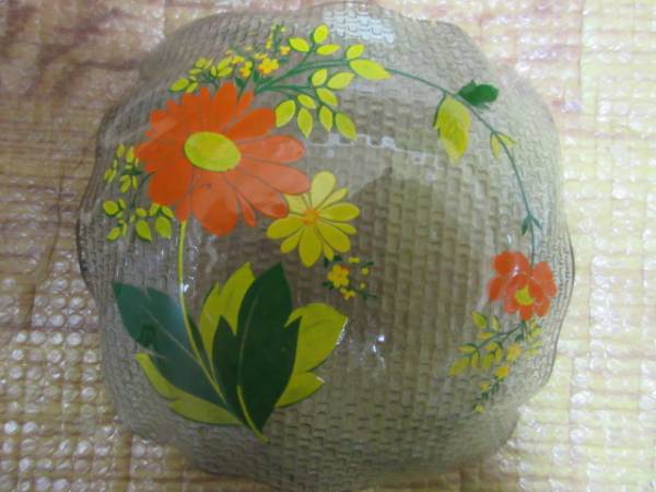 ◆アンティーク　プレスガラス皿 花　NT　5皿セット_画像3