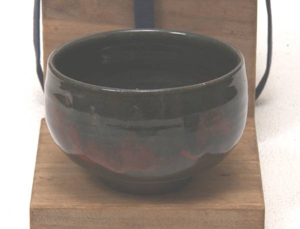 2190/茶道具「小廣田」作・黒釉泥 茶碗・秀作・美品・木箱_画像1