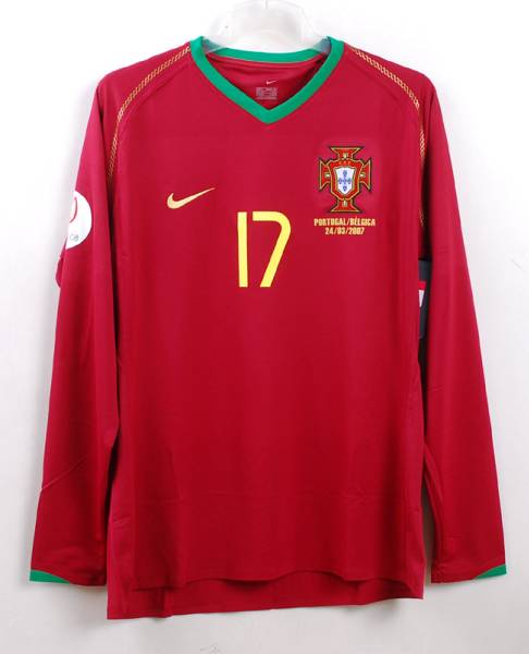 06-07 ポルトガル(H)#17 ロナウド RONALDO 選手用長袖 Nike正規 EURO08予選 ベルギー戦仕様 2XL