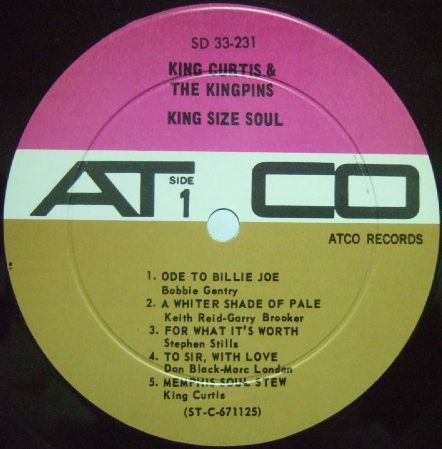 ３枚で送料無料【米Ａtco】King Curtis & The Kingpins/King Size Soul_画像2