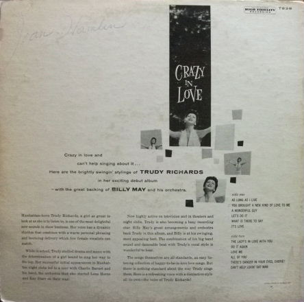３枚で送料無料【加Capitol mono】Trudy Richards/Crazy In Love_画像3