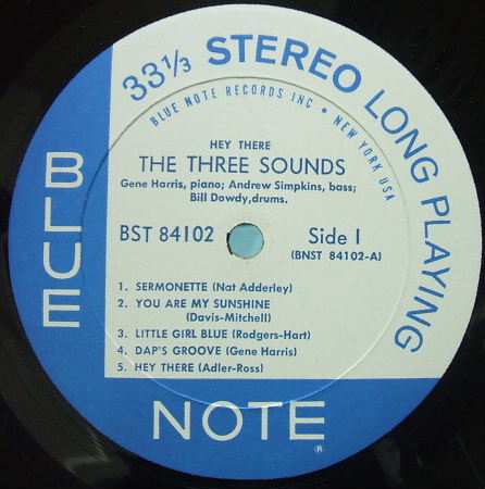 ３枚で送料無料【米Blue Note NY】The 3 Sounds/Hey There_画像2