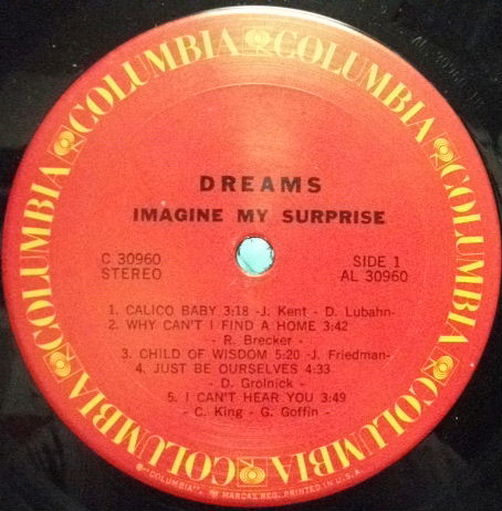 ３枚で送料無料【米Columbia】Dreams/Imagine My Surprise (BillyCobham, Brecker Bros, Don Grolnick, etc)_画像2