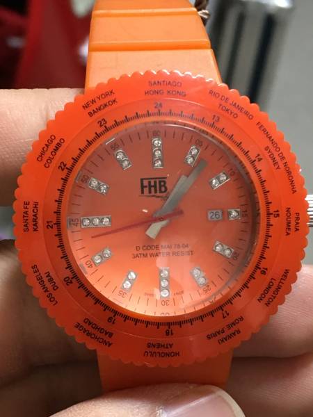 【FHB/エフエイチビー】 WATCH 腕時計 F-504 LIMITED orange_画像1