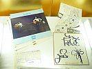 A_70 period Akita talent fee Fork Duo [... Chan ] autograph autograph square fancy cardboard other 