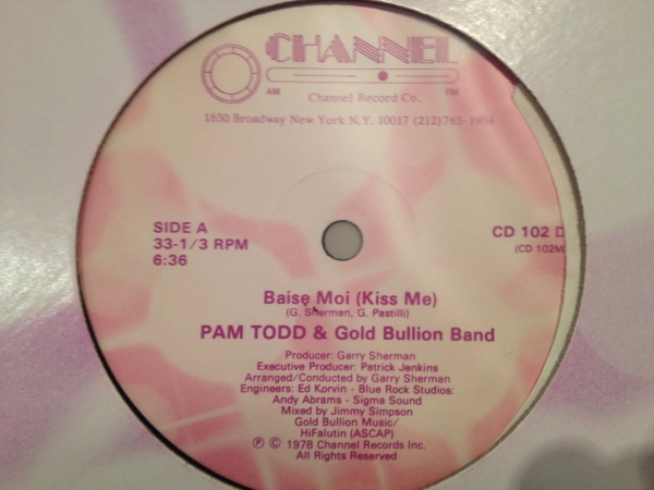 □Pam Todd & Gold Bulion Band/Baise Moi□女性VO US DISCO！_画像1