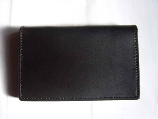 【 送料無料　新品 】日本製 中財布 サドルレザー カード入れ・小銭入れ付き ブラック