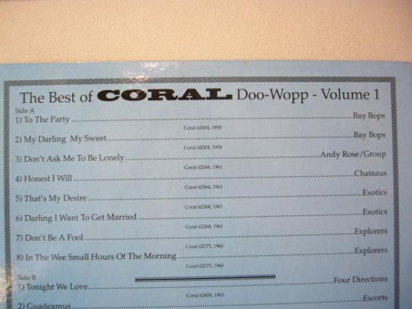 「coral best of doo wop」LP ロカビリー_画像2