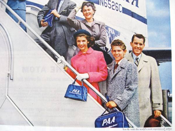 1956年P(guān)AN AMパンアメリカン航空広告(パンナムバッグ PAAロゴ)