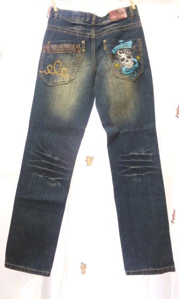  новый товар * череп принт * ультра yaba! Denim джинсы 150 Skull 