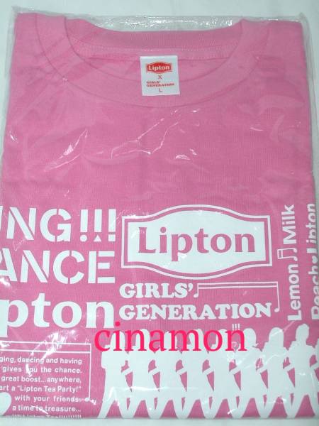 Lipton×少女時代 Ｔシャツ Lサイズ ピンク 懸賞当選品/リプトン_画像1