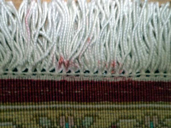 ★手織りペルシャ絨毯　クム産高級シルク１００％　Q-３６４★_画像3