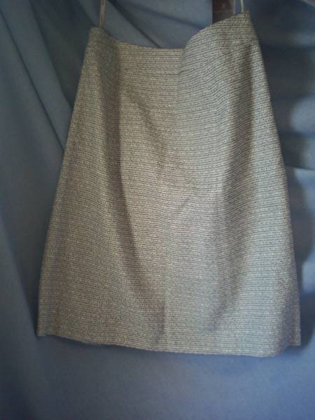 * large size W76 trance Work tweed skirt new goods *