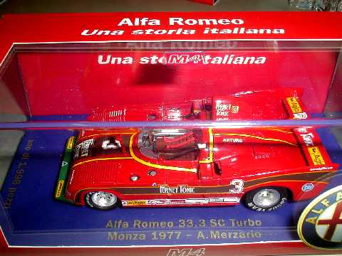 M4 1/43 ALFA アルファ ROMEO ロメオ33.3SCターボ NO3 モンツァ A.Merzario 1977_画像1