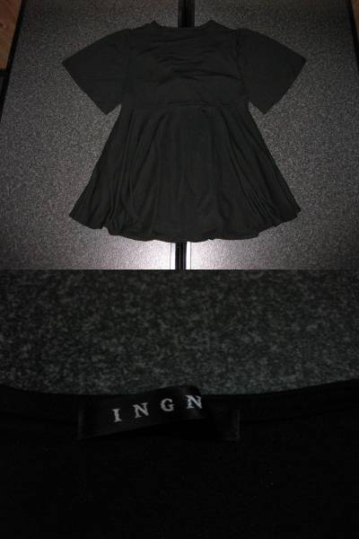 新品 INGNI イング 半袖Aラインかわいい チュニック 黒 M_画像2