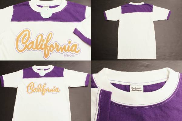 HTS03ボースポーツL切り返しCaliforniaカリフォルニア 日本製 クラシック サーフ スタイル 湘南 半袖TシャツBO SPORT_画像3