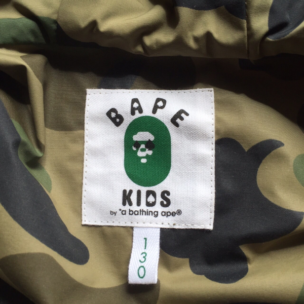BAPE KIDS ナイロン ジャケット GREEN CAMO サイズ 130_画像3