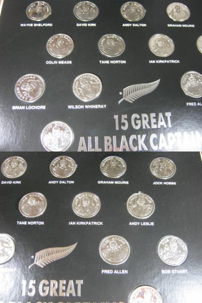 ラグビー メダル15個■ 15 GREAT ALL BLACK CAPTAINS ■オールブラックス 歴代キャプテン 記念メダル_画像2